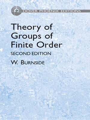 cover image of Theory of Groups of Finite Order